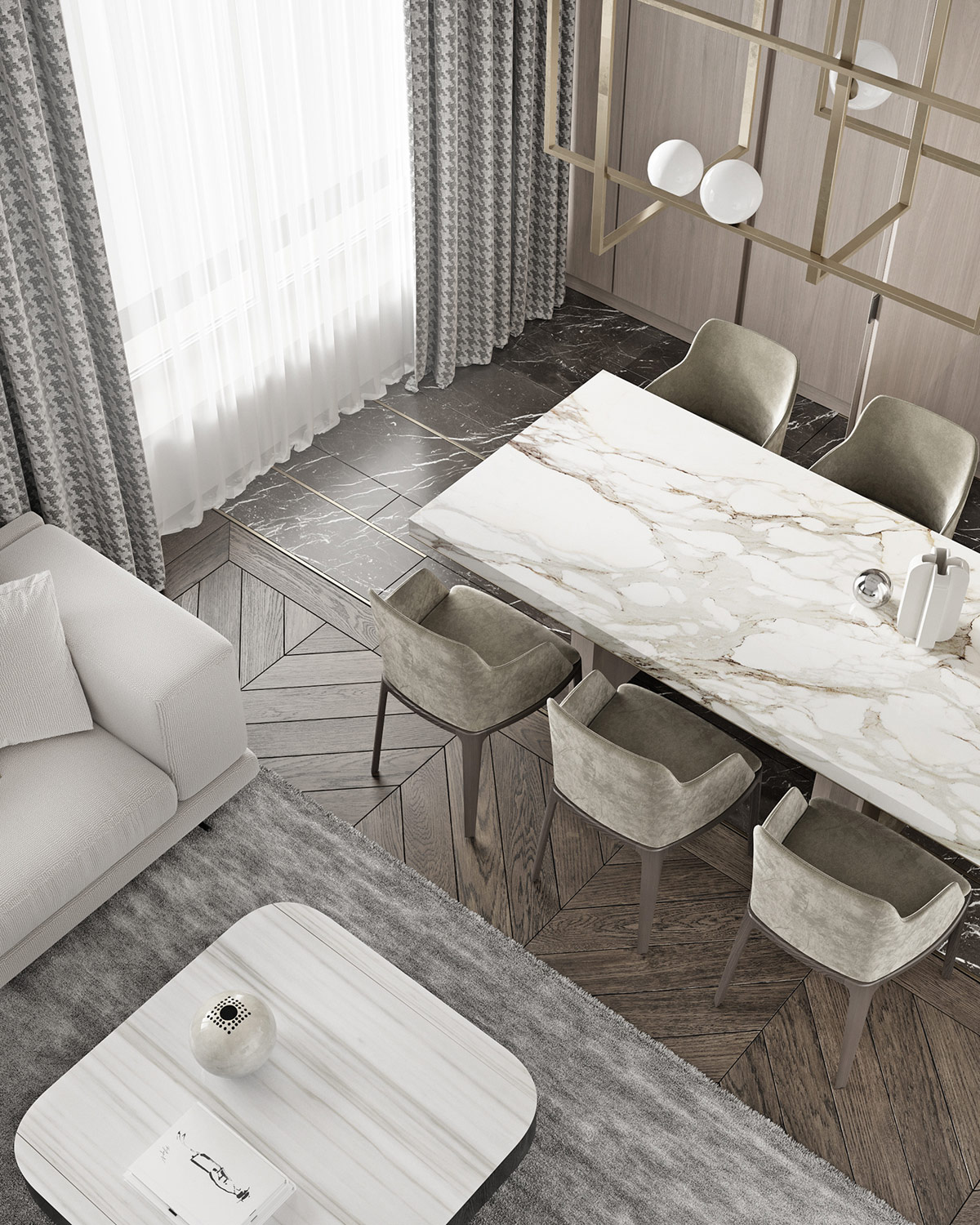 塑造现代灰色阴影内饰的空间设计---酷图编号12