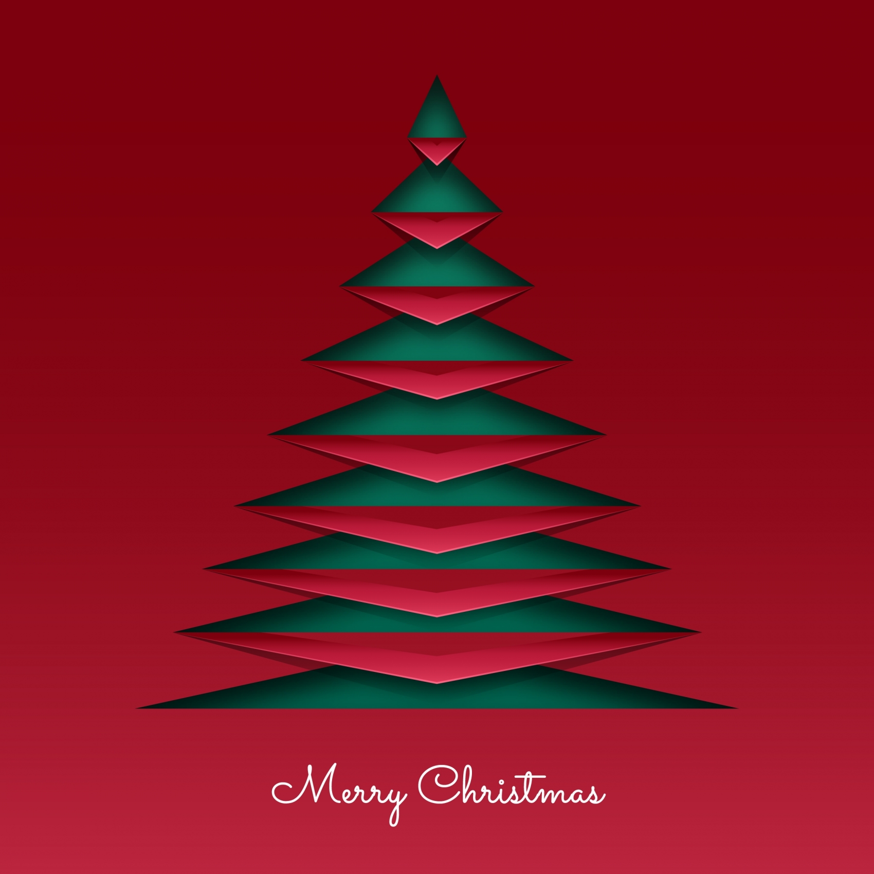 圣诞树剪纸素材下载图片