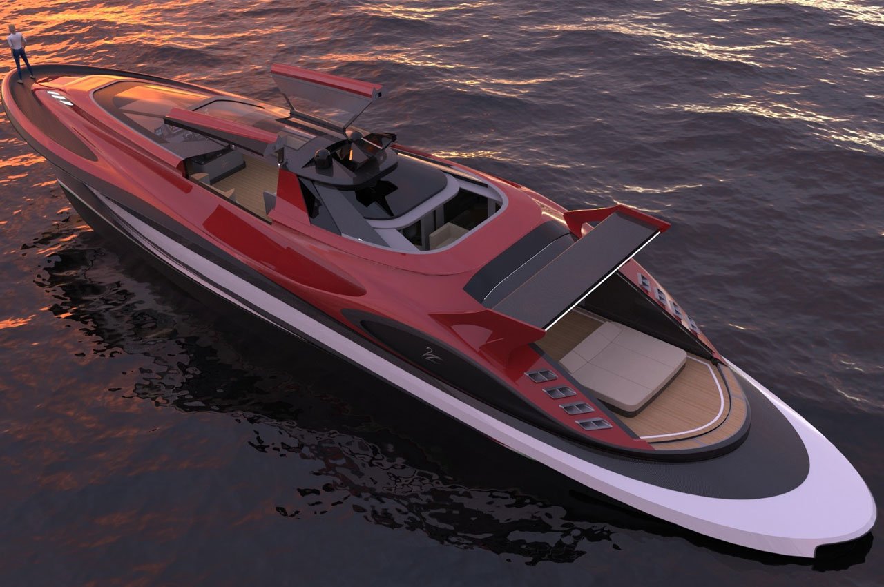 折叠后甲板可容纳您法拉利的游艇---酷图编号7