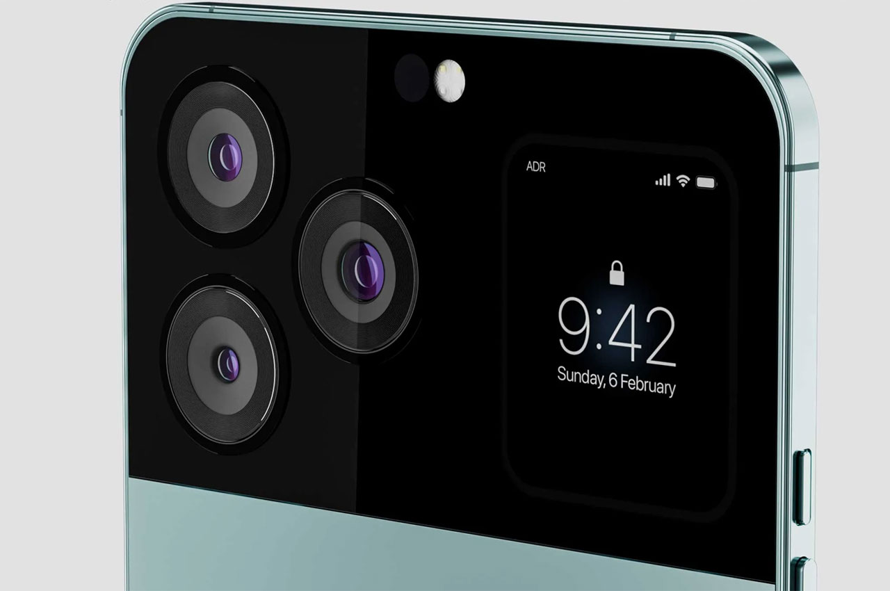 苹果首款可折叠配备专业级摄像头阵列的 iPhone Air Flip 设计---酷图编号8