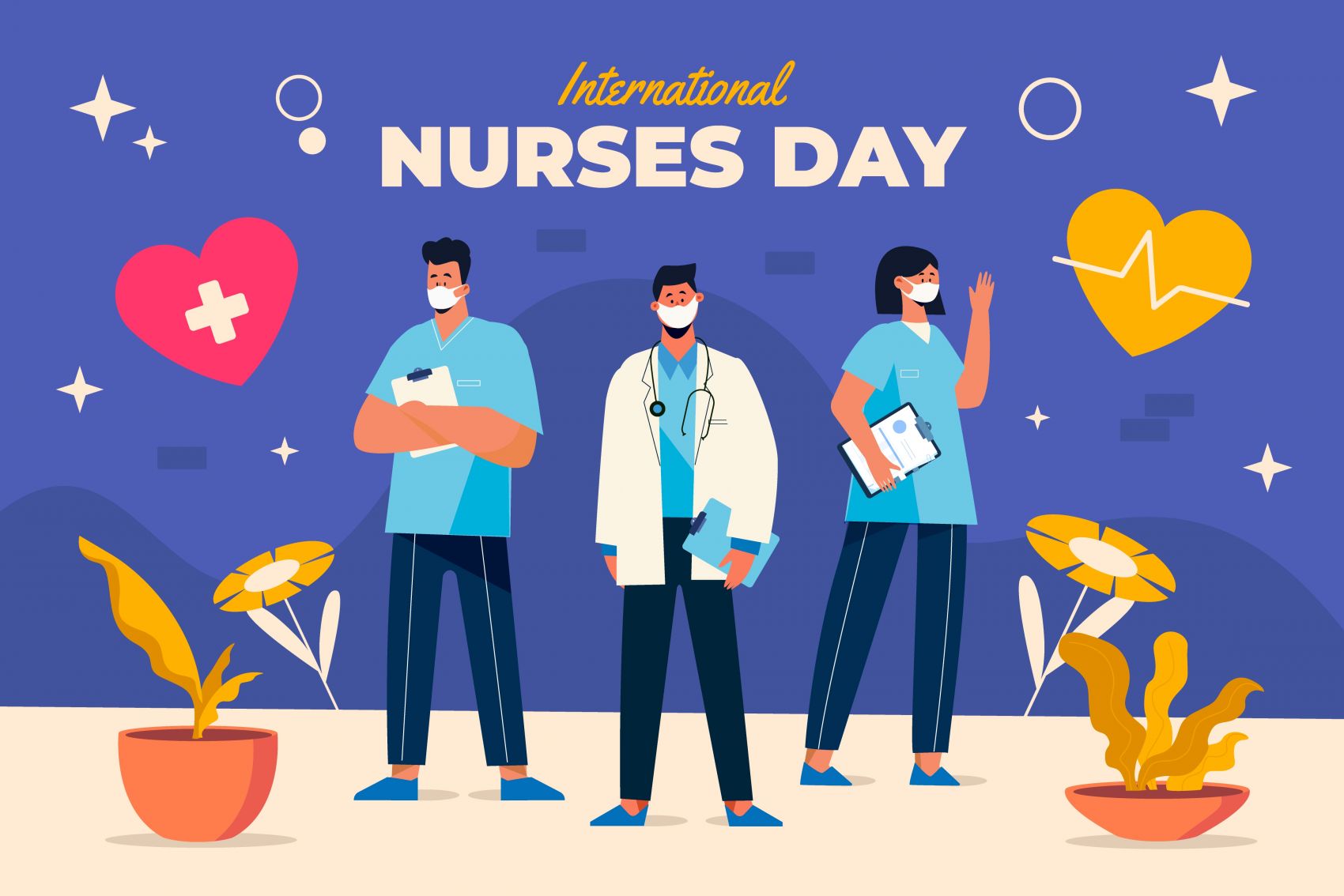 卡通护士日海报素材下载图片