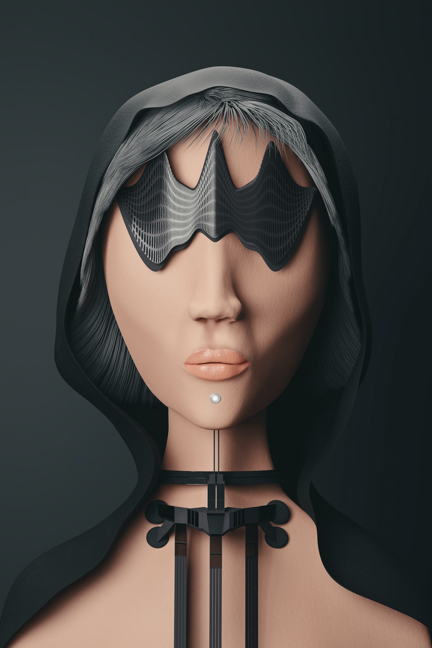 逼真的女性木偶雕塑图封面大图