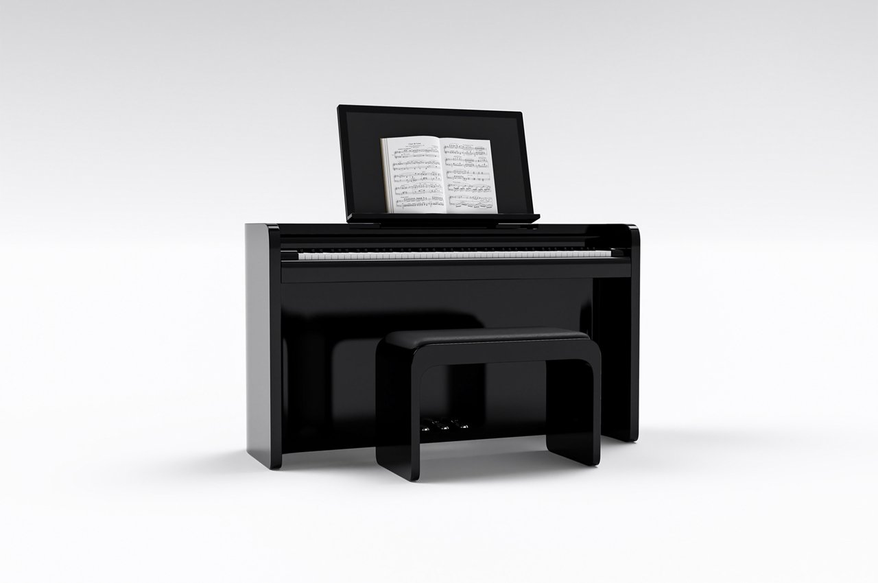 具有内置高清显示屏便于弹奏和学习的立式钢琴---酷图编号5