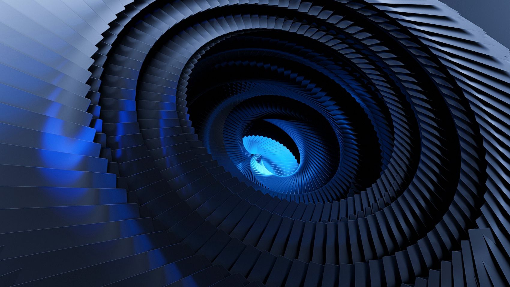 蓝色旋转梦幻的楼梯图片