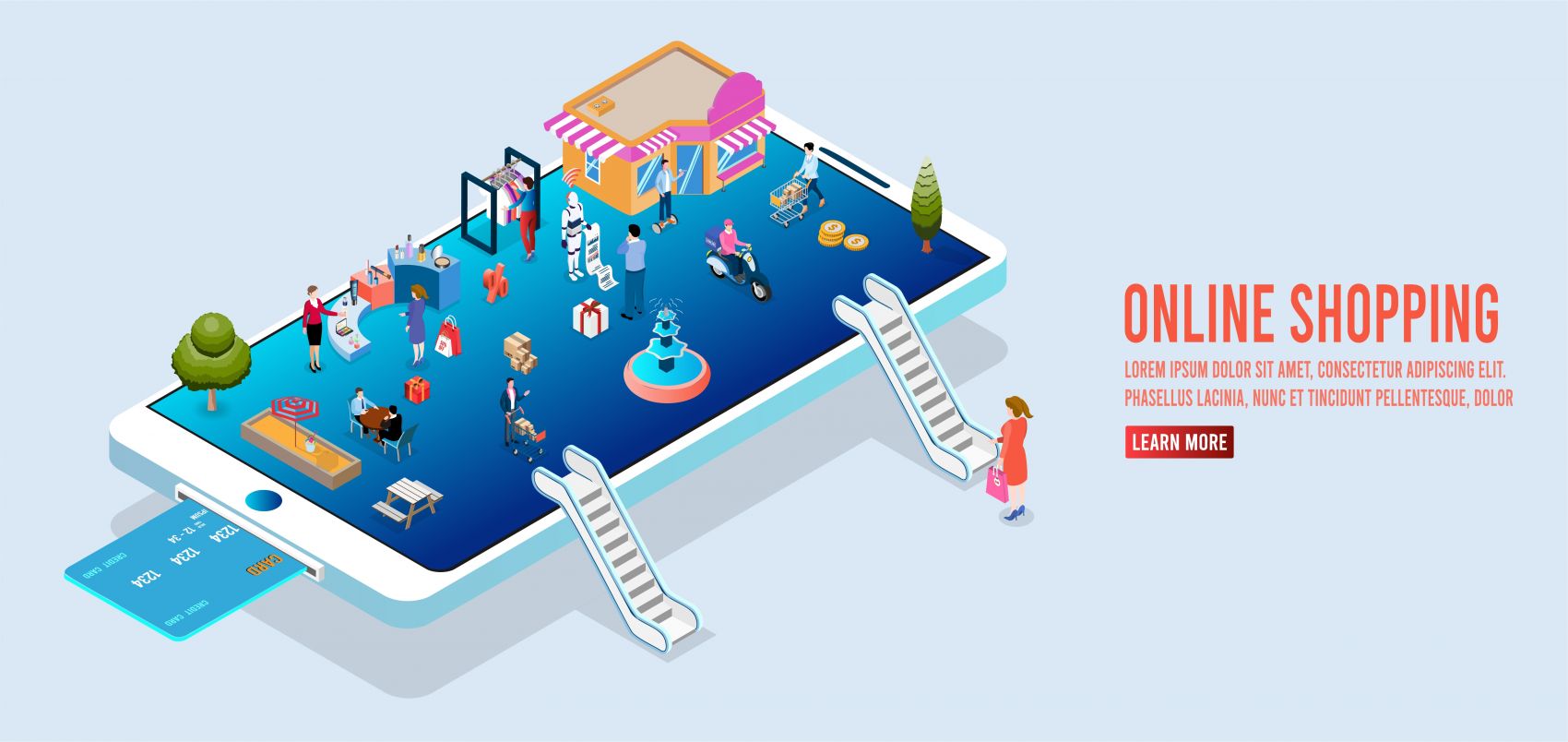 卡通创意移动手机游乐场儿童乐园素材下载图片