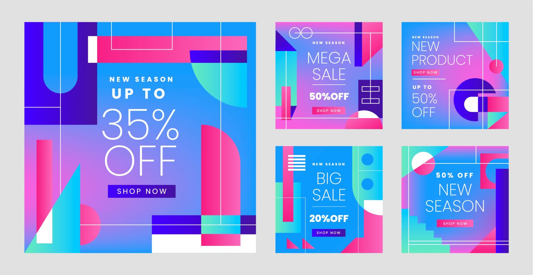 多彩的降价百分比海报素材下载图片