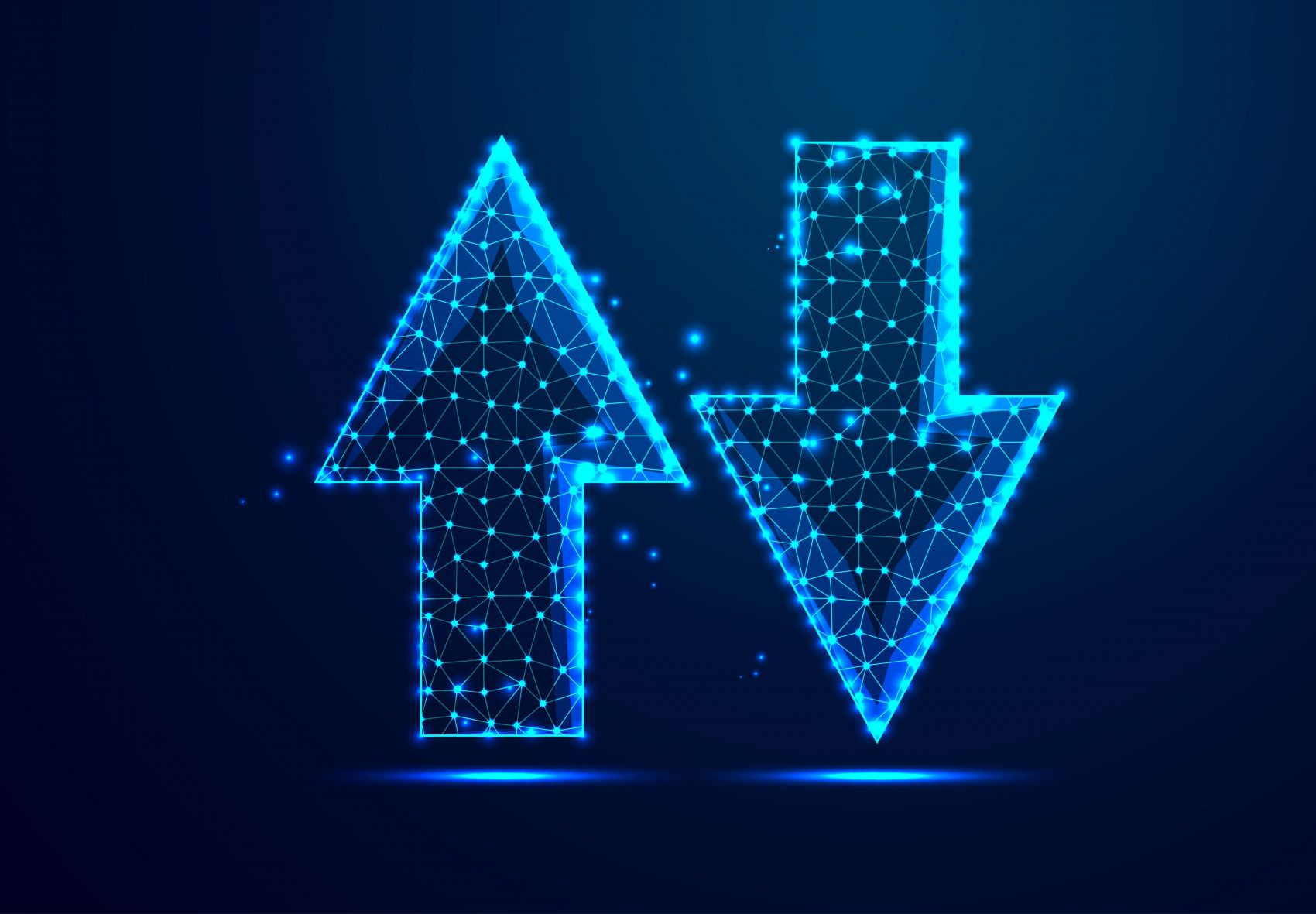 蓝色科技感上下箭头素材下载图片