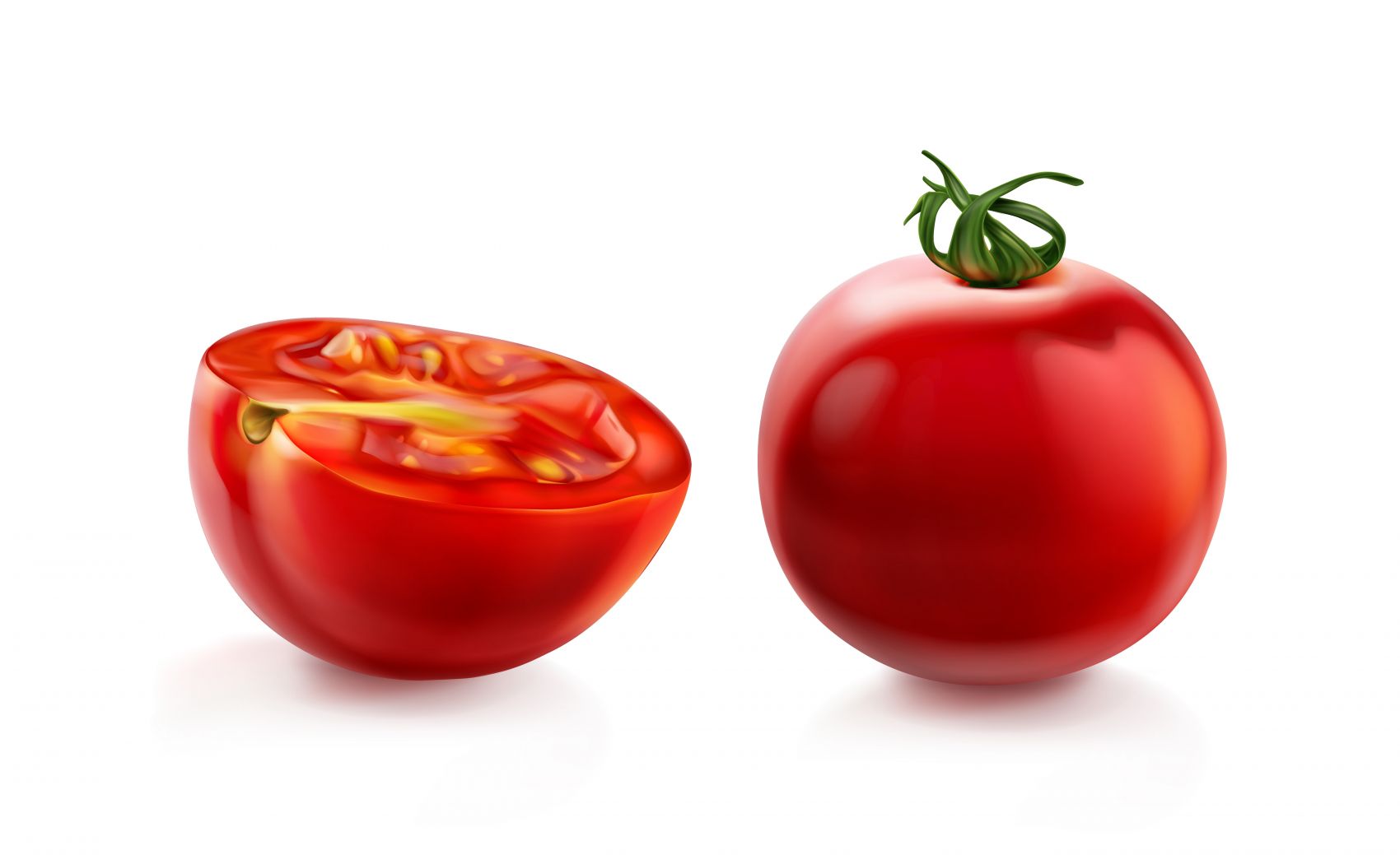 新鲜逼真的红色西红柿蔬菜素材下载图片