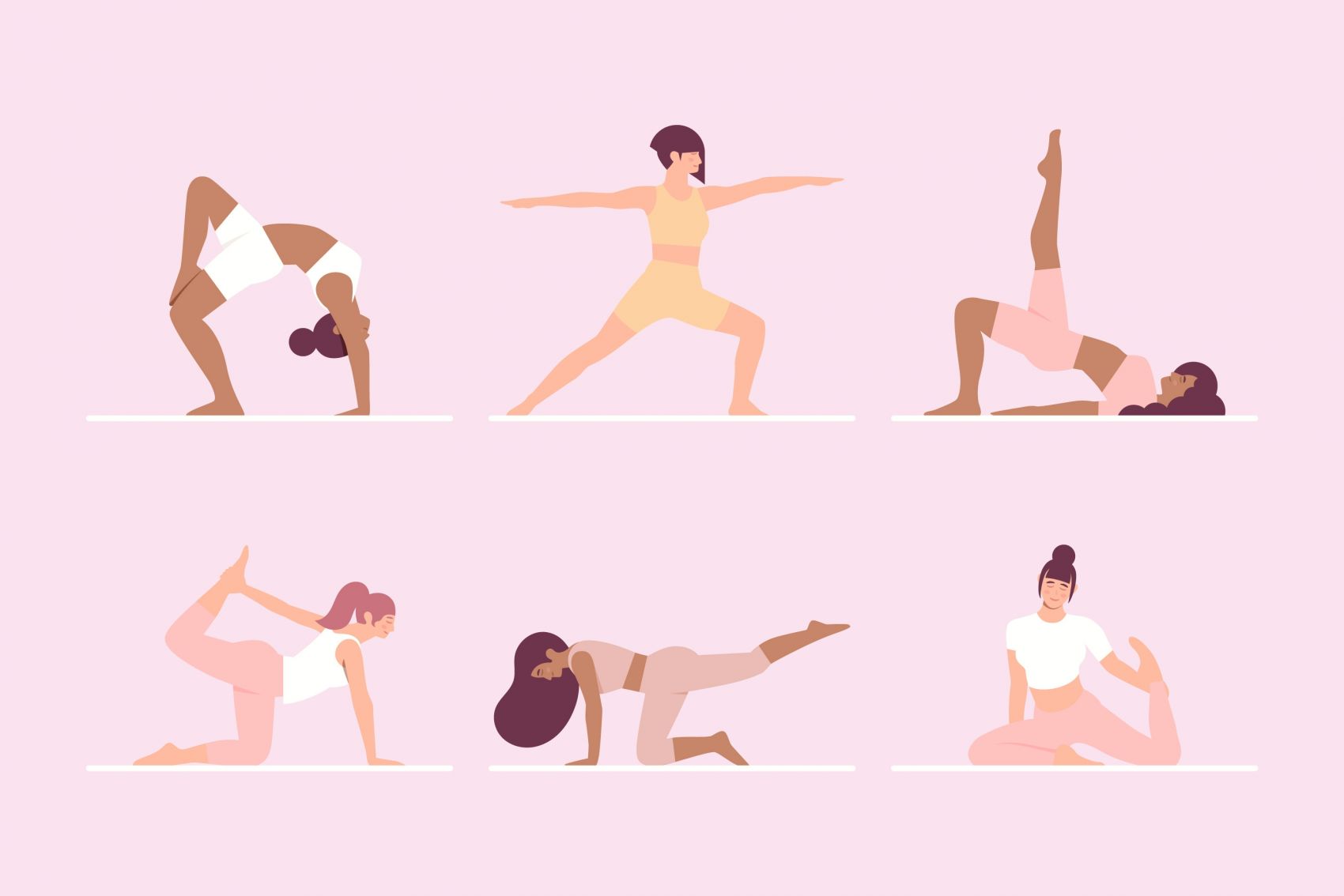 时尚女性瑜伽运动素材下载图片