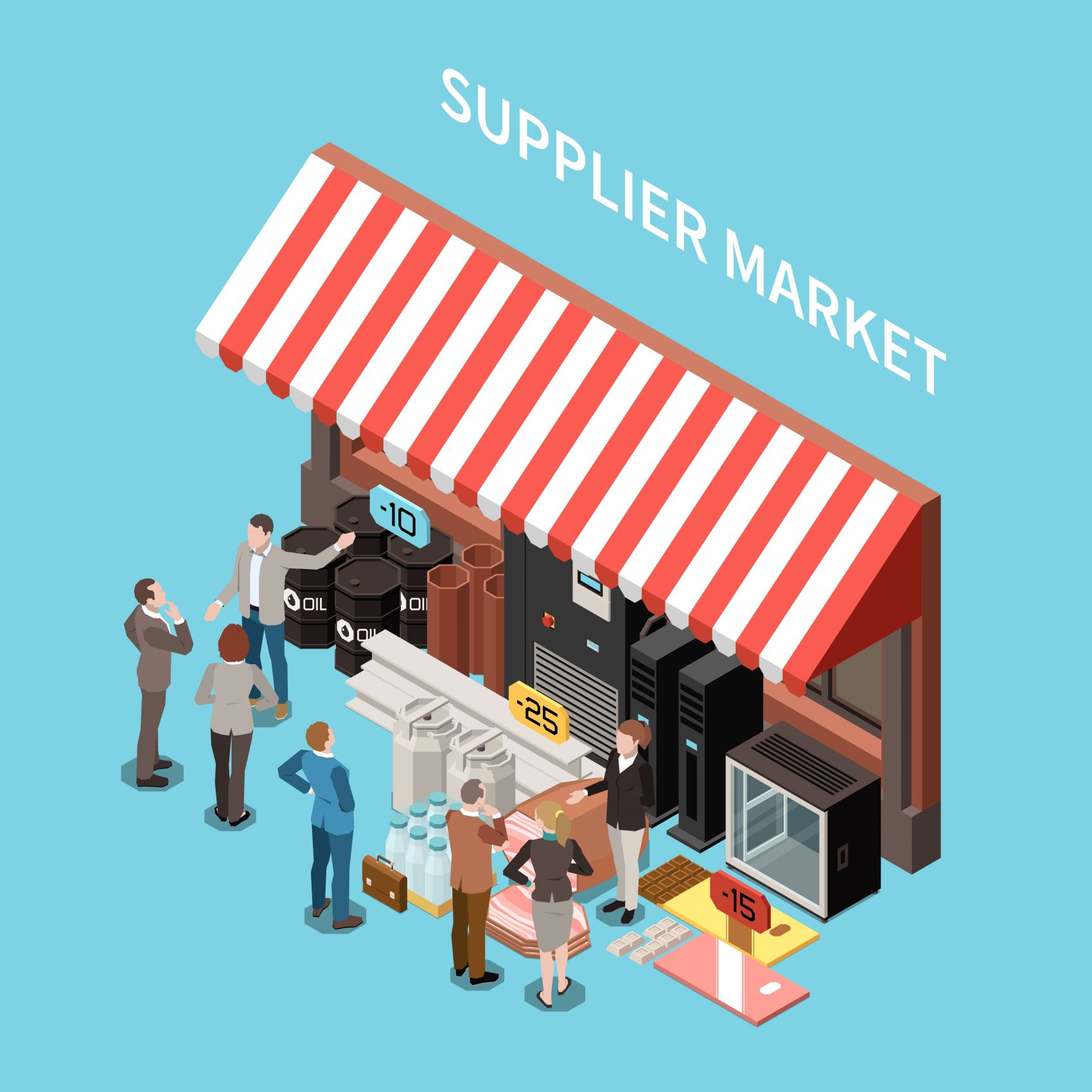 卡通时髦的移动商铺素材下载图片