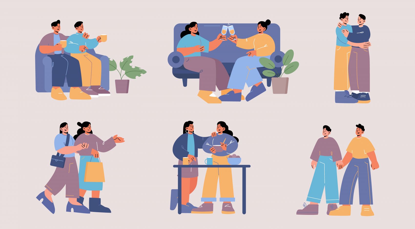 卡通沟通对话交流素材下载图片