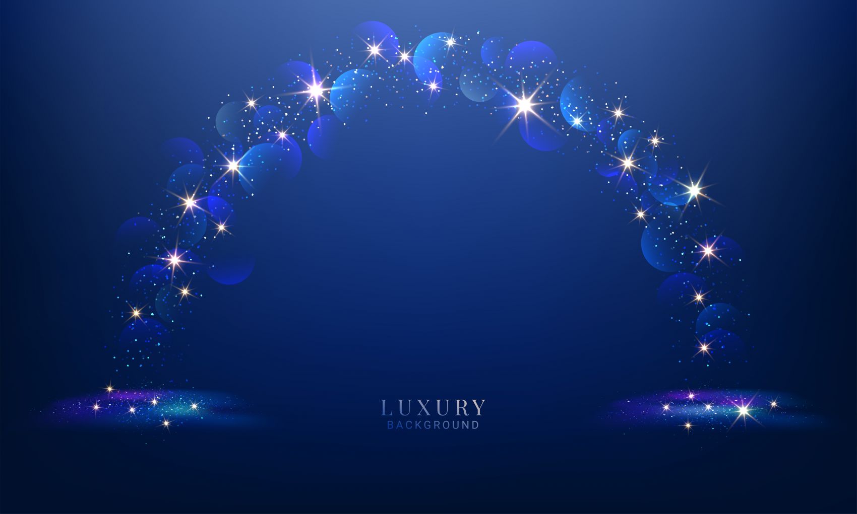 蓝色喜庆花环花纹素材下载图片