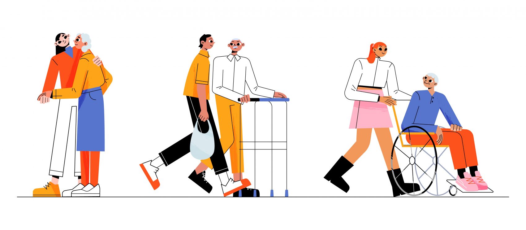 卡通医疗护工护理康护素材下载图片