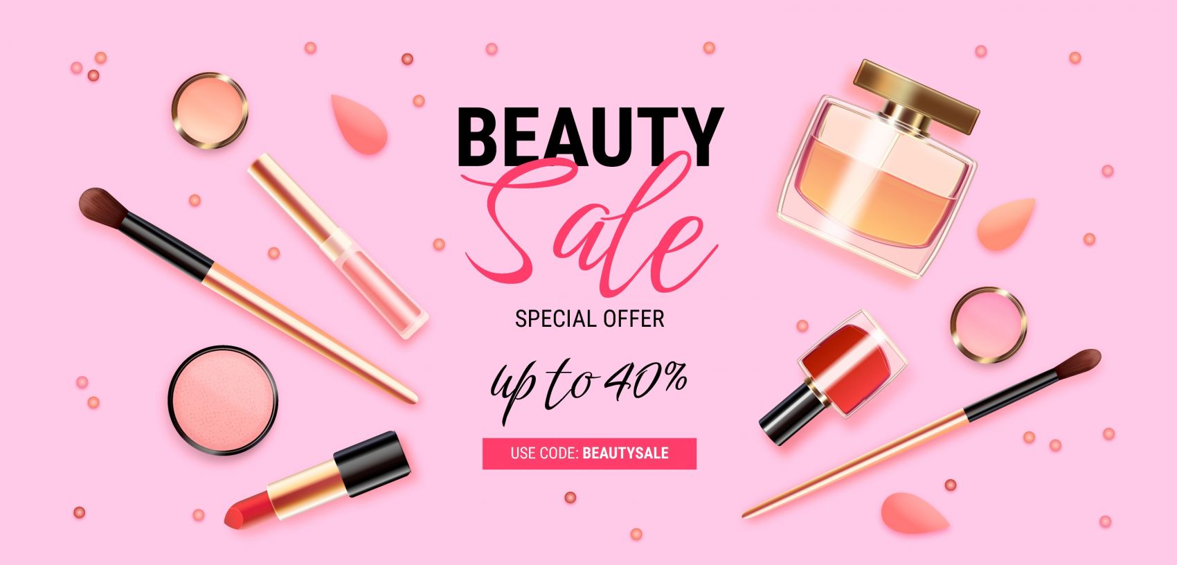 粉红色女性化妆护肤品素材下载图片