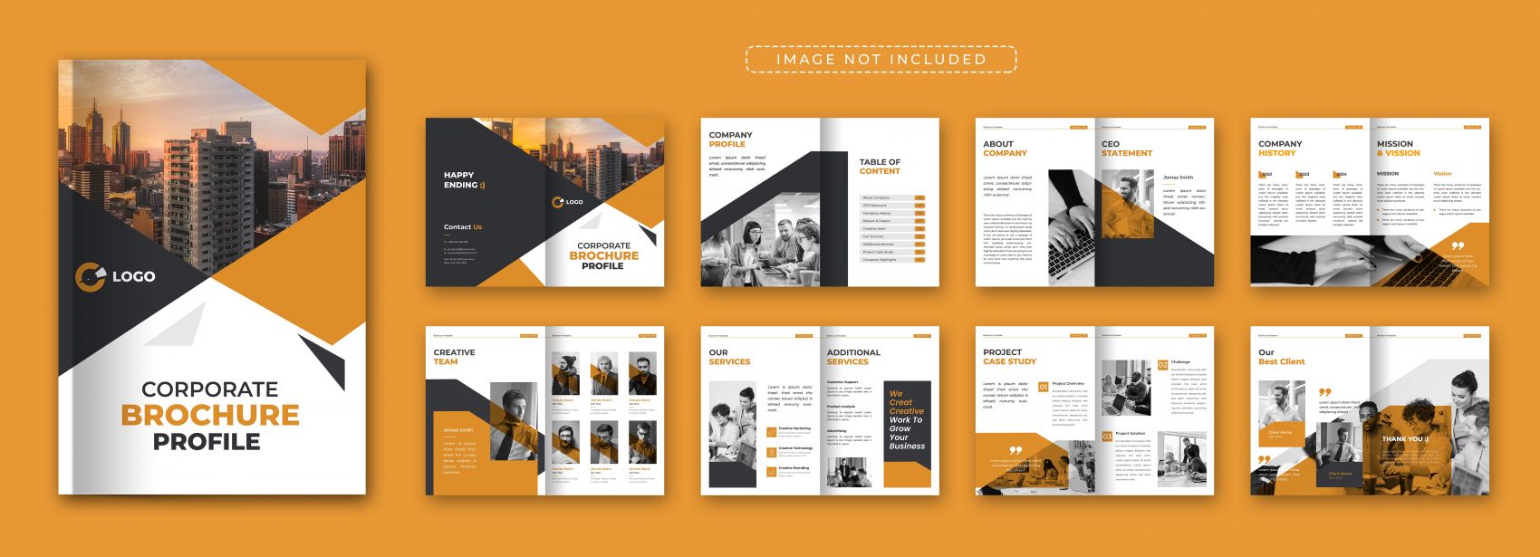 黄褐色的企业宣传册素材下载图片