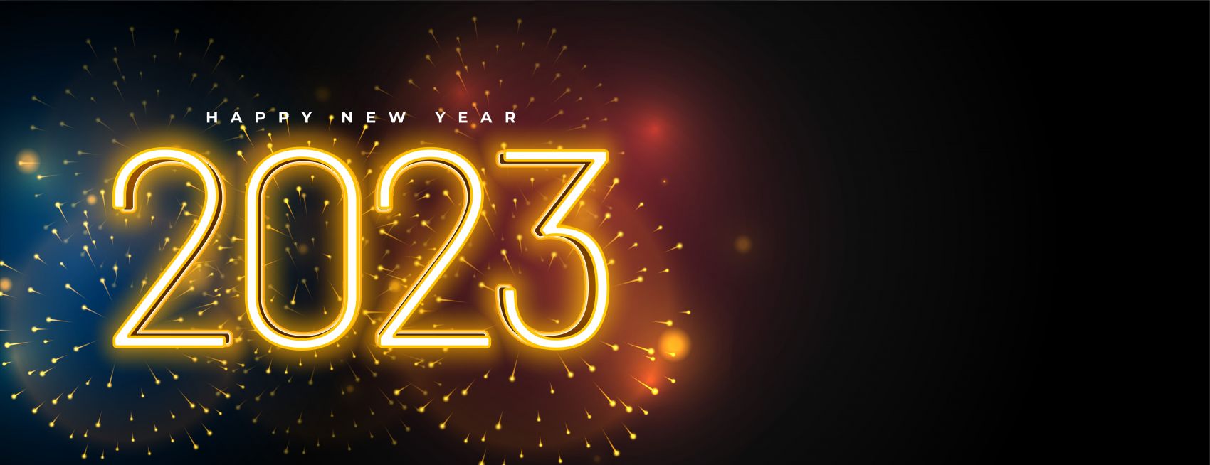 金色2023烟花字体素材下载图片