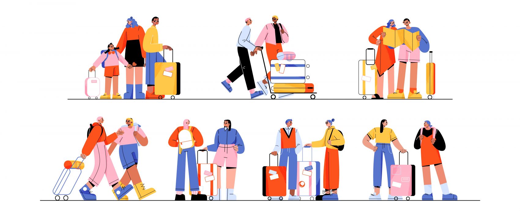 卡通旅行箱购物素材下载图片