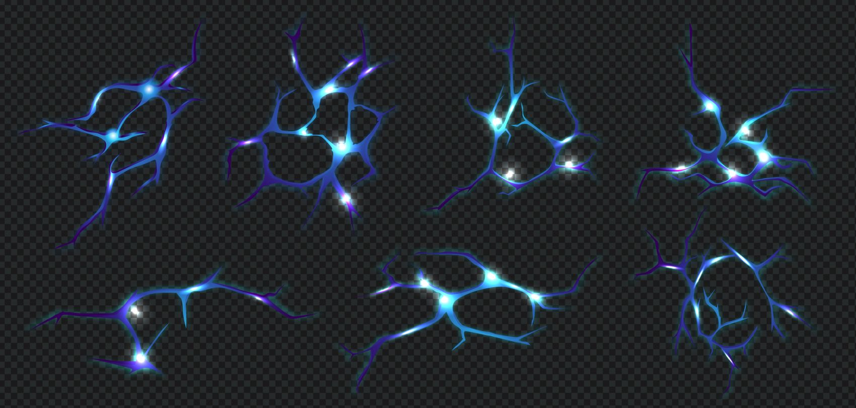 蓝色开裂闪电素材下载图片