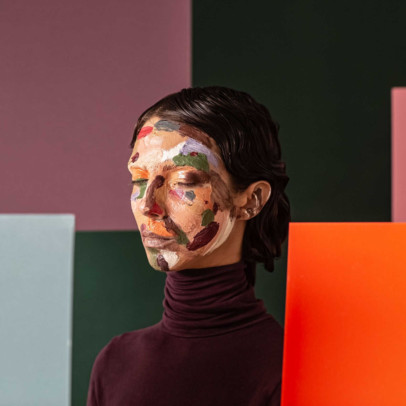 PAINT-脸部水彩涂鸦人像图片