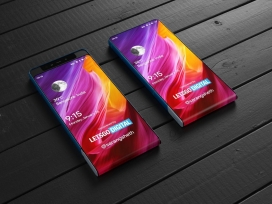 一款带有滑动显示屏的小米智能手机