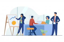 卡通办公室办公场景下载