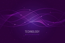质感紫色科技动感曲线素材下载