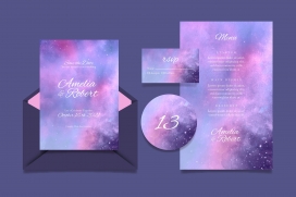 紫色渐变信封素材下载