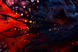 红色抽象液体图