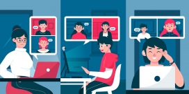 卡通笔记本电脑办公素材下载