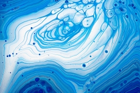 蓝色液体抽象花纹图