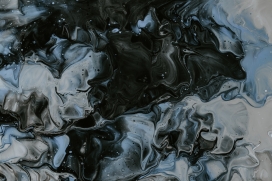 蓝黑色液体花纹抽象图