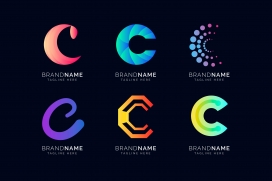 炫彩字母C标志素材下载