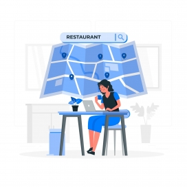 喝咖啡用笔记本地图搜索卡通素材下载