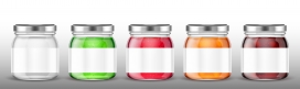 五颜六色的玻璃罐素材下载