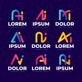 创意AI标志logo设计素材下载