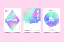 碟片渐变墨滴状装饰画素材下载