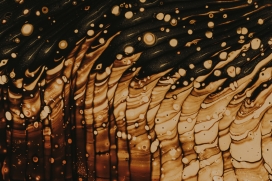 金箔色液体斑渍花纹抽象图