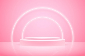 粉红色拱形发光素材下载