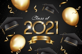 金箔色2021氢气球素材下载