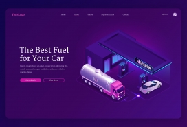 卡通加油站加气站素材下载