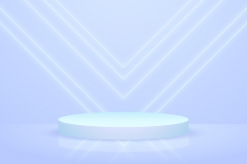 浅蓝色霓虹灯线条光素材下载