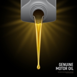 金黄色汽车机油油滴素材下载