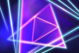 交叉蓝紫霓虹灯素材下载