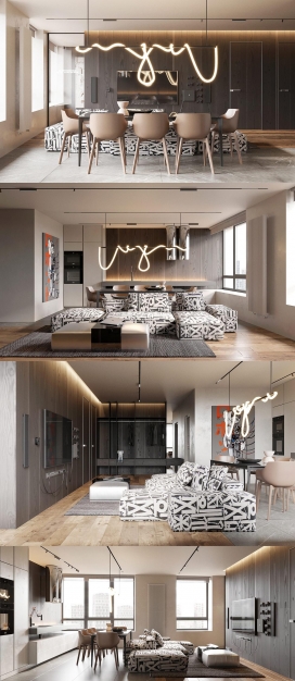 创意专业人士的艺术装饰公寓