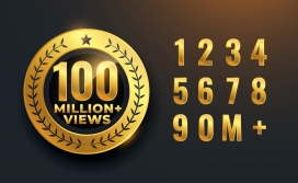 金色立体数字素材下载