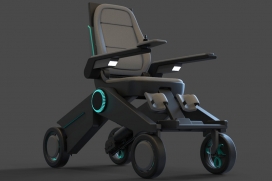 具有高度可调功能可帮助用户更加独立的可折叠电动轮椅