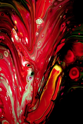 抽象暗红的液体花纹图