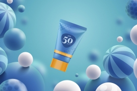 蓝色男士护肤品素材下载