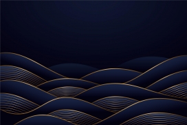 黑金波浪曲线素材下载
