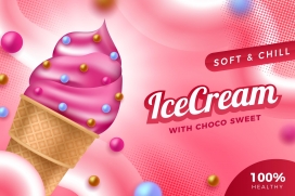 美味红色火龙果冰淇淋素材下载